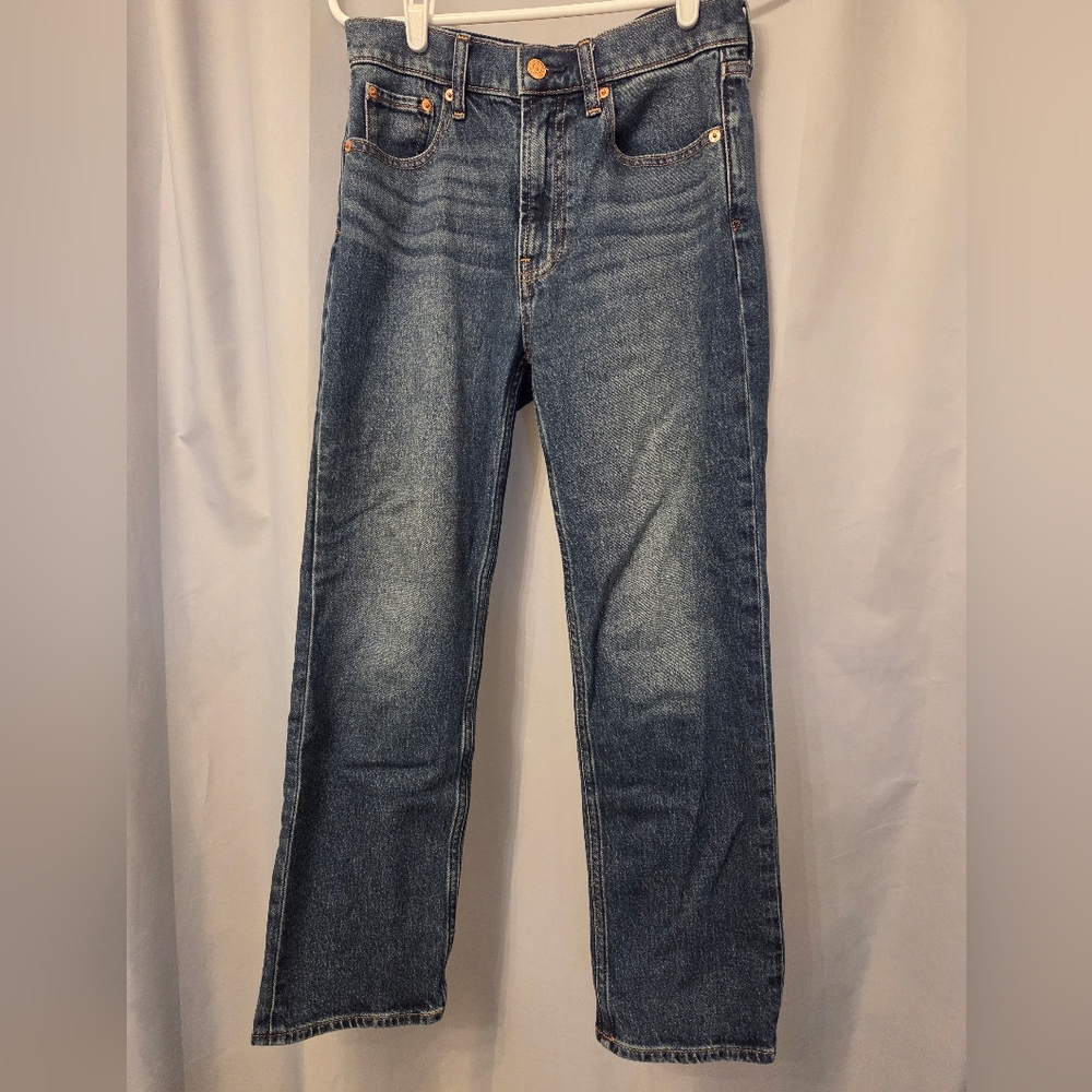 GAP 90' Straight Crop High Rise Jeans